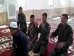 Suriye askeri namazla dalga geçti