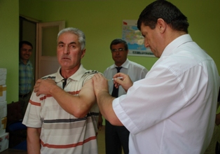 Hacı adayları aşılandı