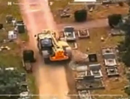 Dozeri çaldı ortalığı birbirine kattı (video)