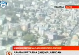 Felaket bölgesinin havadan görüntüleri