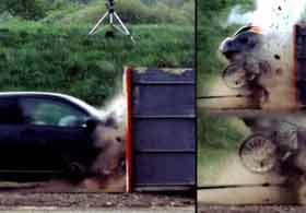 193 kilometre hızla duvara çarptı!