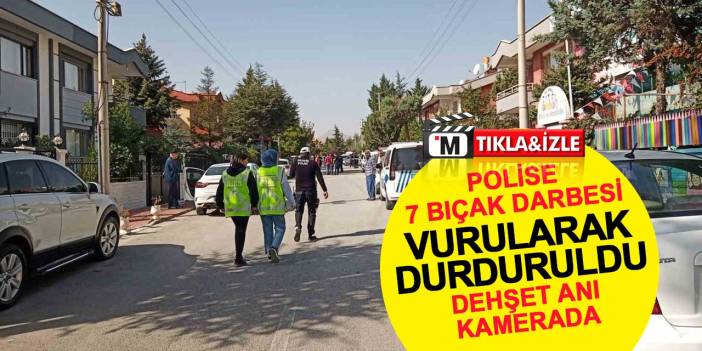 Selçuklu'da ihbara giden polise bıçaklı saldırı: Şahıs vurularak durduruldu