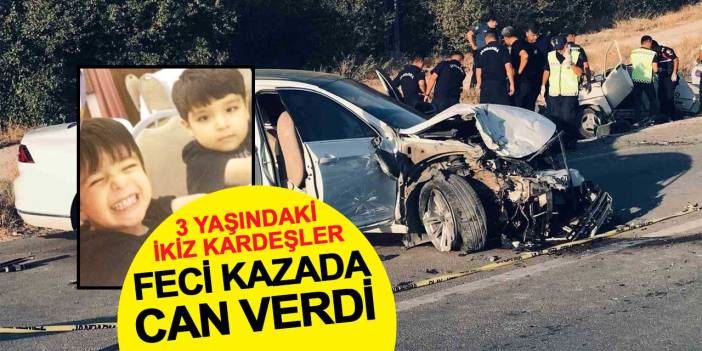 Konya'da feci kaza: 3 yaşındaki ikiz kardeşler hayatını kaybetti
