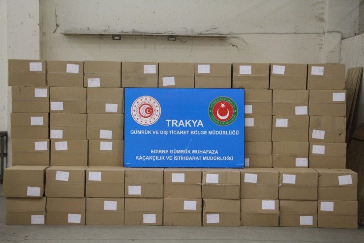 Kapıkule’de 4.5 milyon adet makaron ele geçirildi