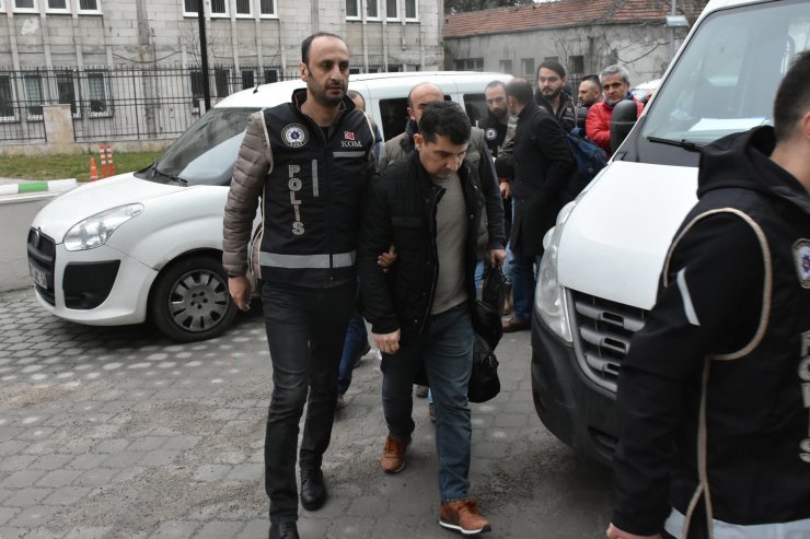 Samsun merkezli komiser yardımcılığına geçiş sınavı soruşturmasında gözaltına alınan zanlılar adliyede