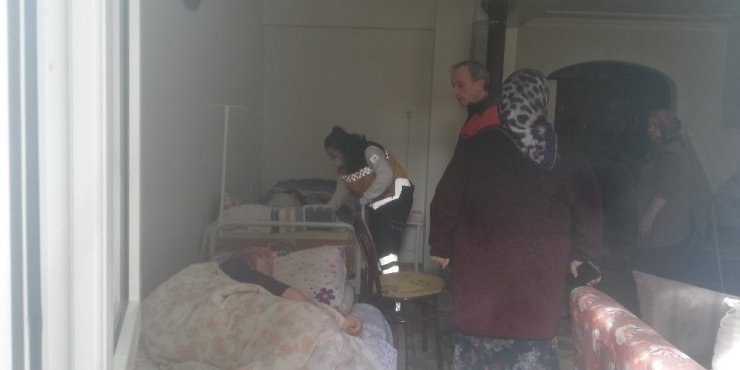 Bafra’da baca yangını