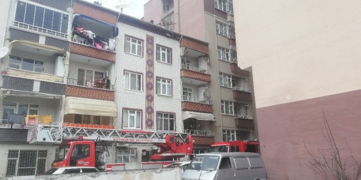 Bafra’da baca yangını