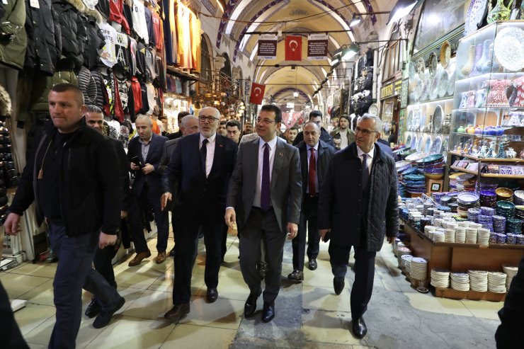 Kapalıçarşı'yı ziyaret eden İmamoğlu'na ulaşım zammı tepkisi