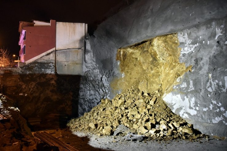 Gümüşhane’de inşaat alanında göçük
