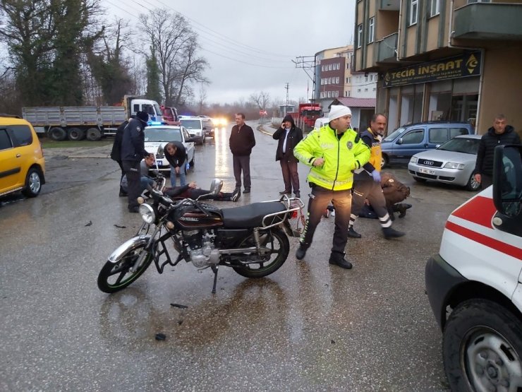 Samsun’da motosiklet kazası: 2 yaralı