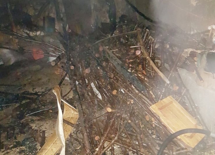 İlçedeki yangın paniğe neden oldu