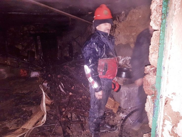 İlçedeki yangın paniğe neden oldu