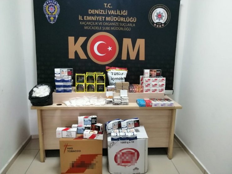 Denizli’de kaçak tütün ve alkol operasyonları