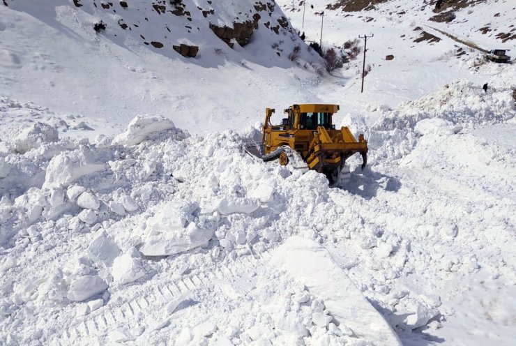Van'da çığ nedeniyle kapanan yol açıldı