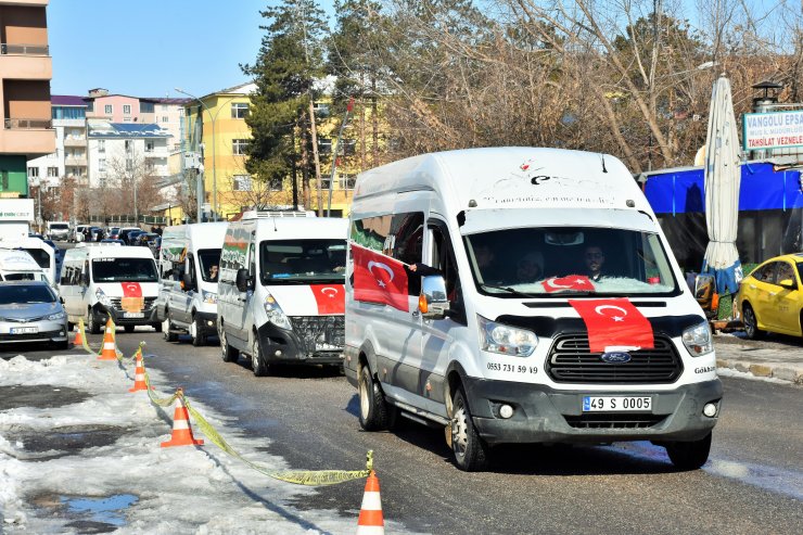 Muş'ta Bahar Kalkanı Harekatı'na destek konvoyu