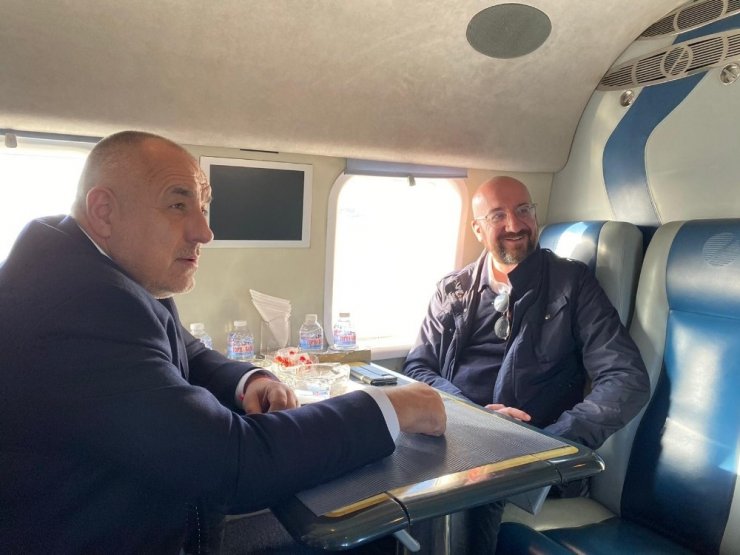 AB liderleri, Bulgaristan Başbakanı Borisov ile Türkiye sınırını havadan inceledi