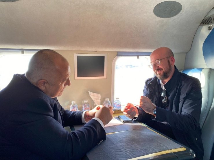 AB liderleri, Bulgaristan Başbakanı Borisov ile Türkiye sınırını havadan inceledi