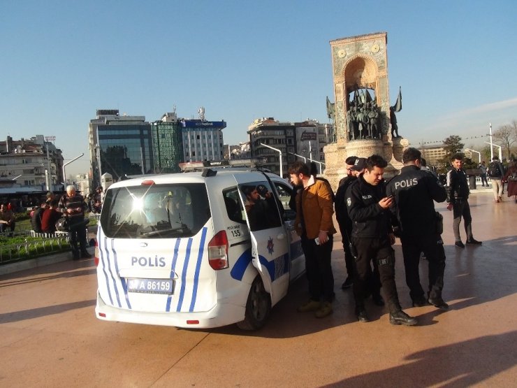 Taksim’de taciz iddiasına gözaltı