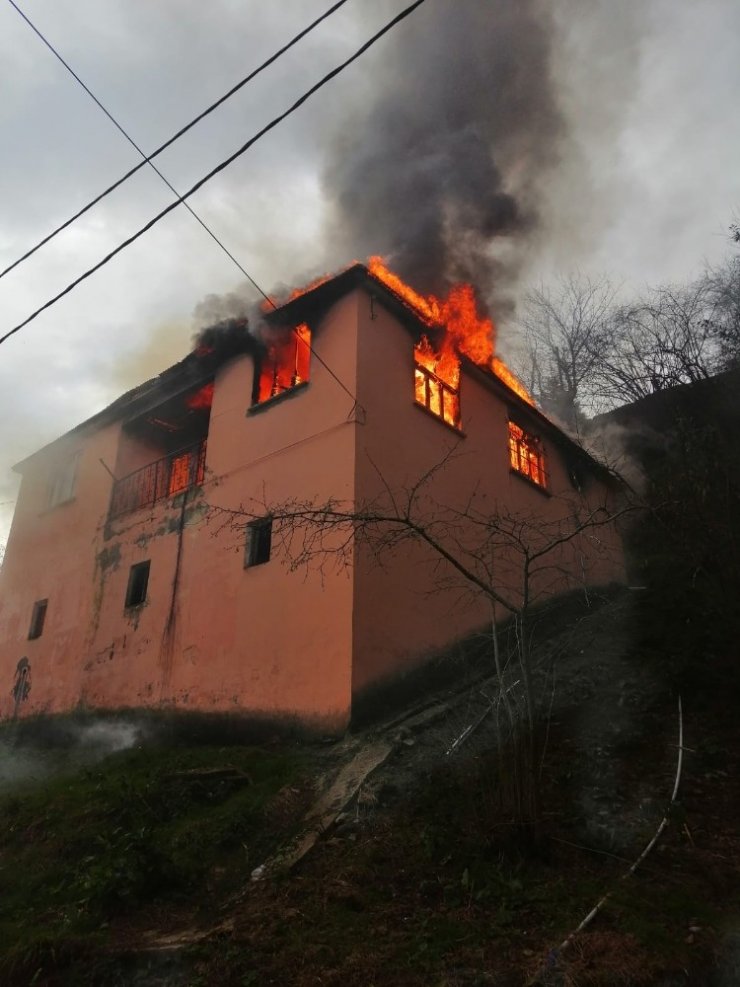 Giresun’un Eynesil ilçesinde yangın