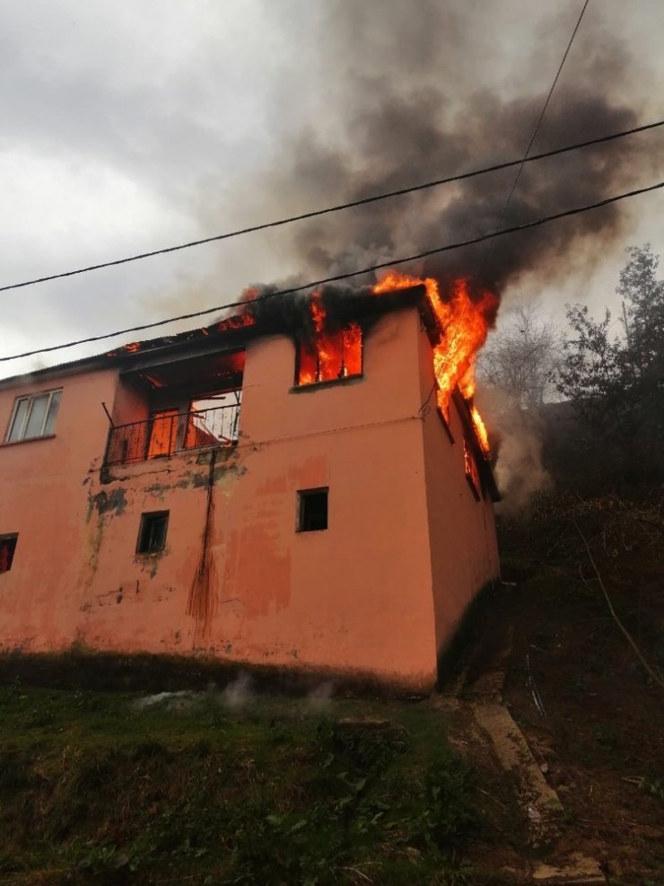 Giresun’un Eynesil ilçesinde yangın