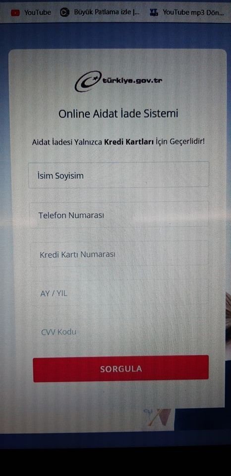 Sahte e-devlet sitesiyle kart aidatı iade dolandırıcılığına dikkat