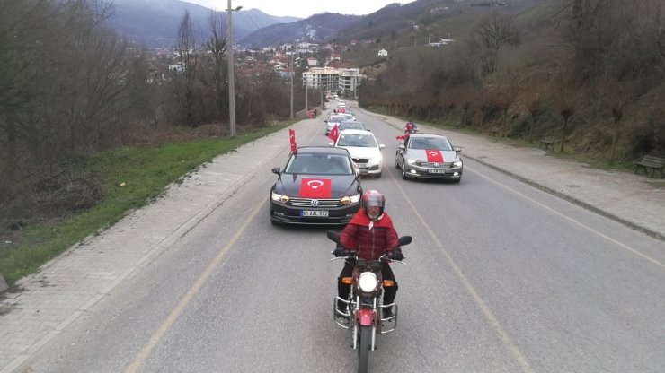 Düzce'de Mehmetçiğe konvoylu destek