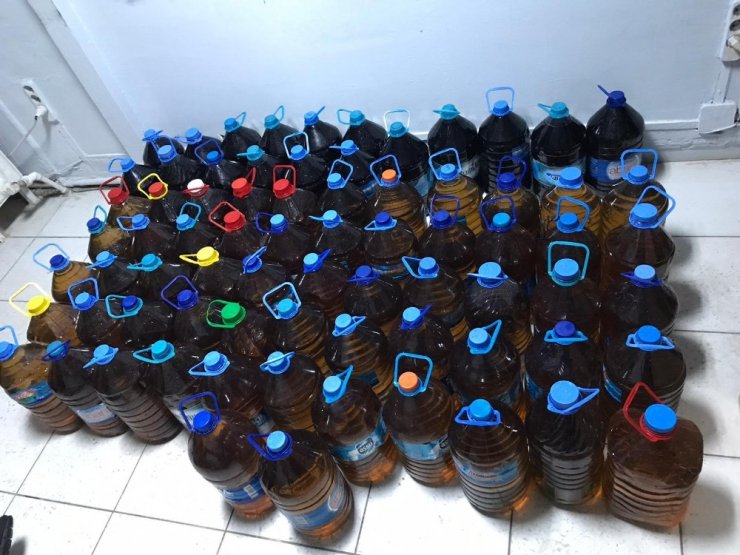 Tekirdağ’da 595 litre kaçak içki ele geçirildi