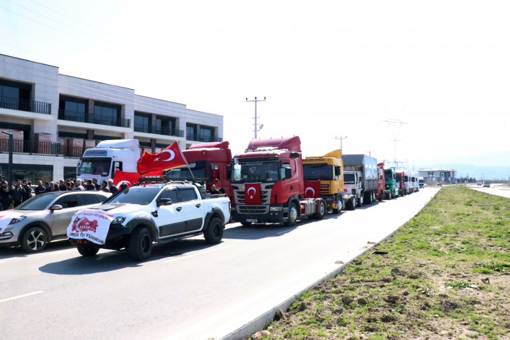 Sakarya'da Mehmetçiğe destek konvoyu düzenlendi