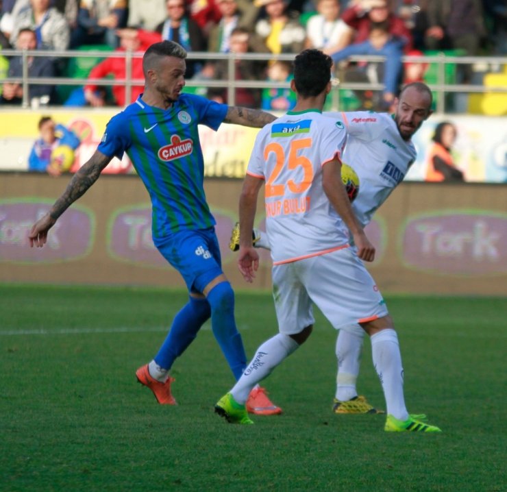 Süper Lig: Çaykur Rizespor: 1 - Aytemiz Alanyaspor: 1 (Maç sonucu)