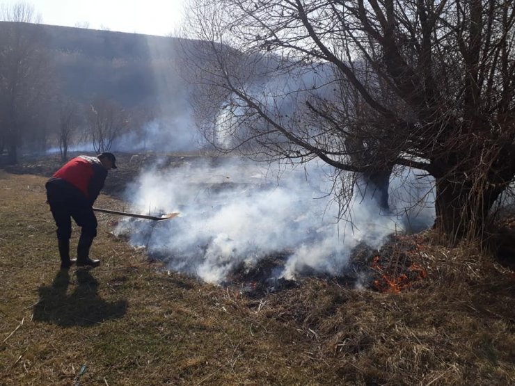 Bingöl’de yangın, ağaçlar zarar gördü