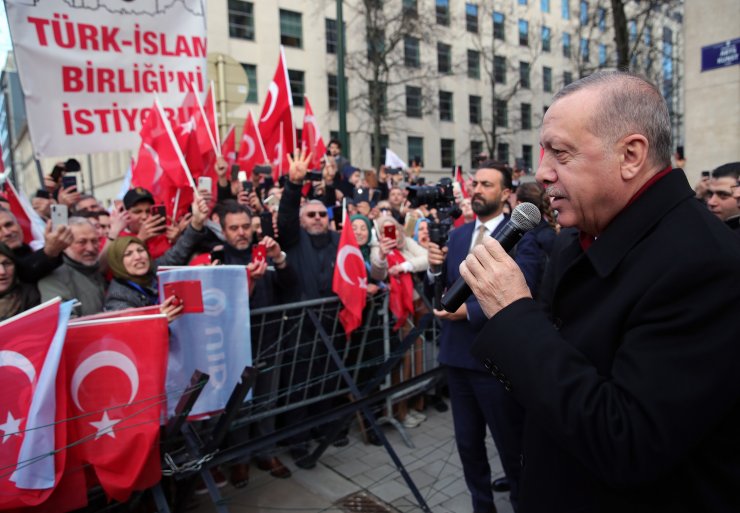 Cumhurbaşkanı Erdoğan, Brüksel'de Türk vatandaşlarına hitap etti: