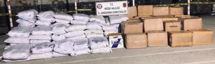 Niğde’de 3 bin 650 kilo kaçak tütün ele geçirildi