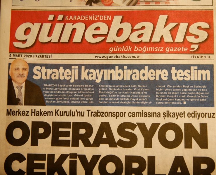 Trabzon’daki 4 yerel gazete "Trabzonspor’a operasyon çekiyorlar" başlığıyla çıktı