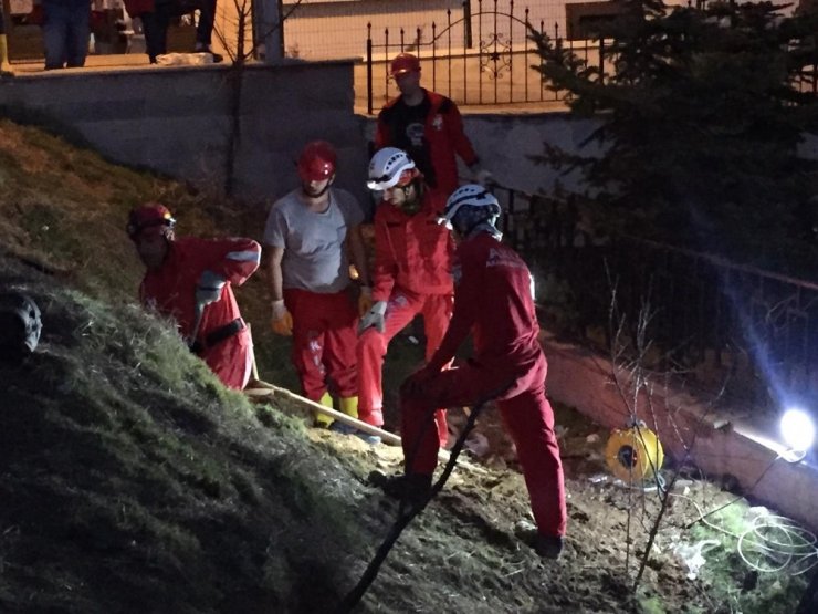 Toprak yığınları arasında mahsur kalan 9 yavru köpeği Akut ekipleri kurtardı