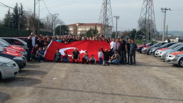 Bursa’da şehitlere saygı konvoyu