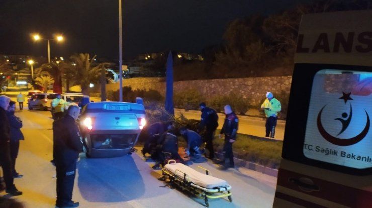 Polisin ‘dur’ ihtarına uymayan sürücü kaza yaptı