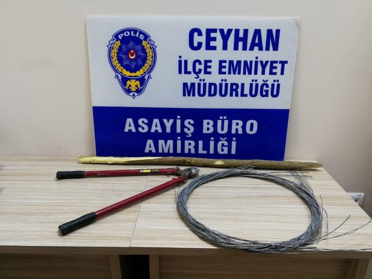 37 bin liralık kablo çalan 3 zanlı tutuklandı