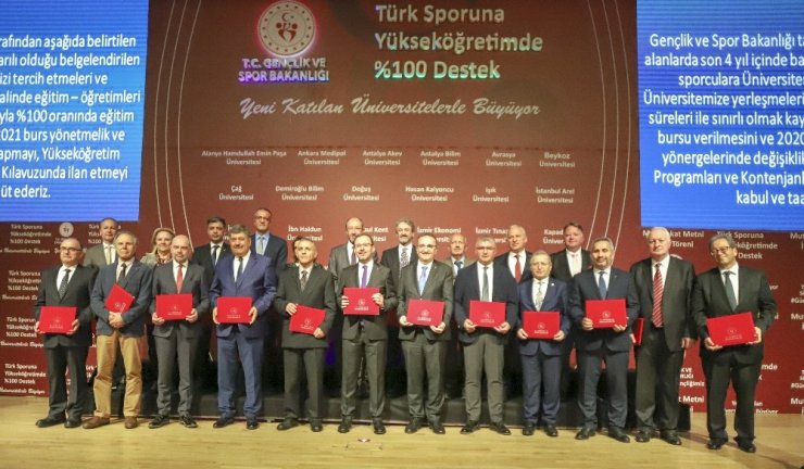 Milli sporculara burs verecek vakıf üniversitelerinin sayısı 52’ye çıkarıldı
