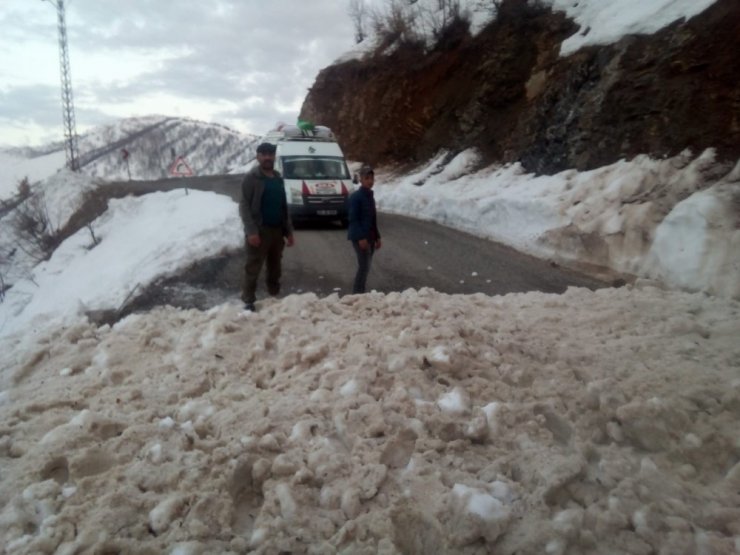 Yolcu minibüsü çığ altında kalmaktan son anda kurtuldu