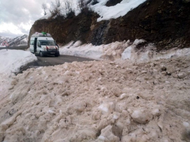 Yolcu minibüsü çığ altında kalmaktan son anda kurtuldu