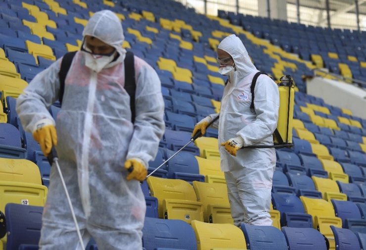MKE Ankaragücü-Çaykur Rizespor maçı öncesi Eryaman Stadyumunda koronavirüs önlemi