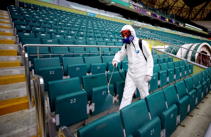 Fenerbahçe karşılaşması öncesi Konya Stadyumu dezenfekte edildi