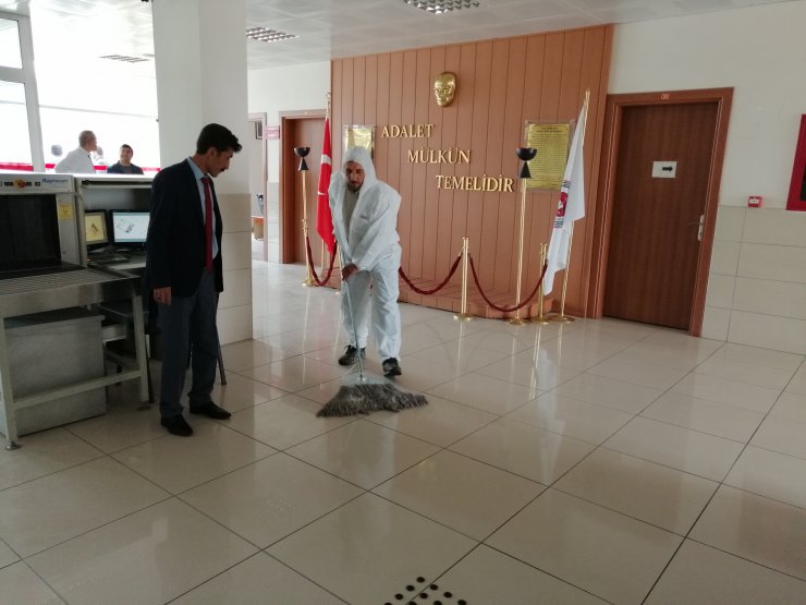 Ilgın Adliyesi'nde yeni tip koronavirüs önlemi