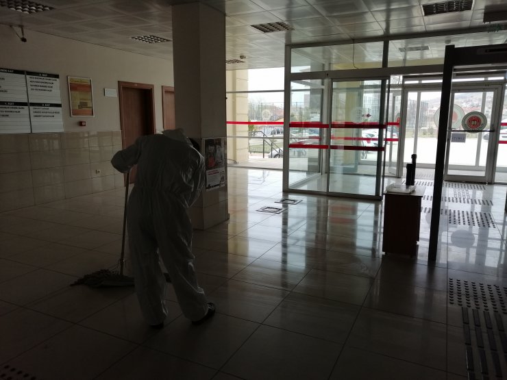 Ilgın Adliyesi'nde yeni tip koronavirüs önlemi