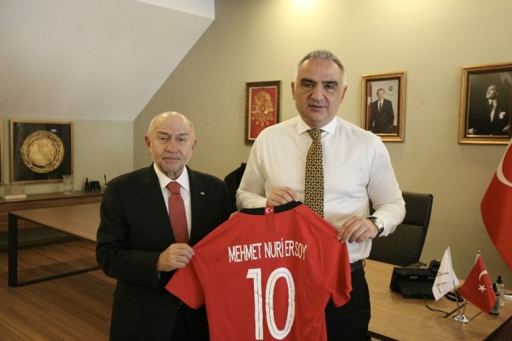 TFF’den Kültür ve Turizm Bakanı Mehmet Nuri Ersoy’a ziyaret