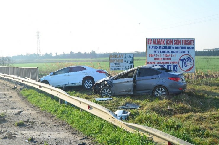 Kırklareli’nde ilginç kaza: yan yana dizildiler