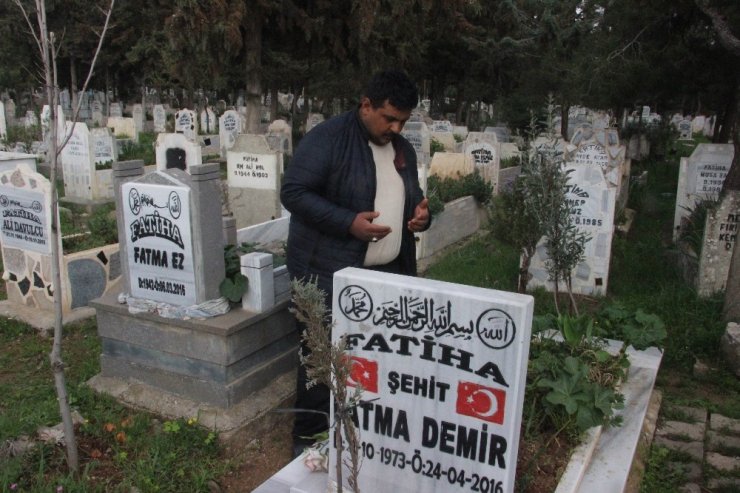 Sivil şehidin mezar taşını çaldılar