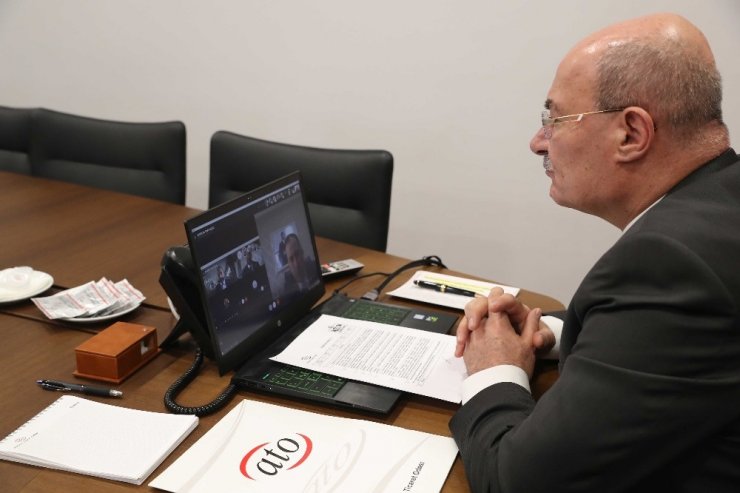 ATO’nun video konferanslı toplantıda ekonomik önlemler görüşüldü