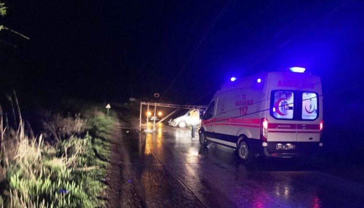 Fırtınanın devirdiği direk aracın üzerine düştü, sürücü yaralandı