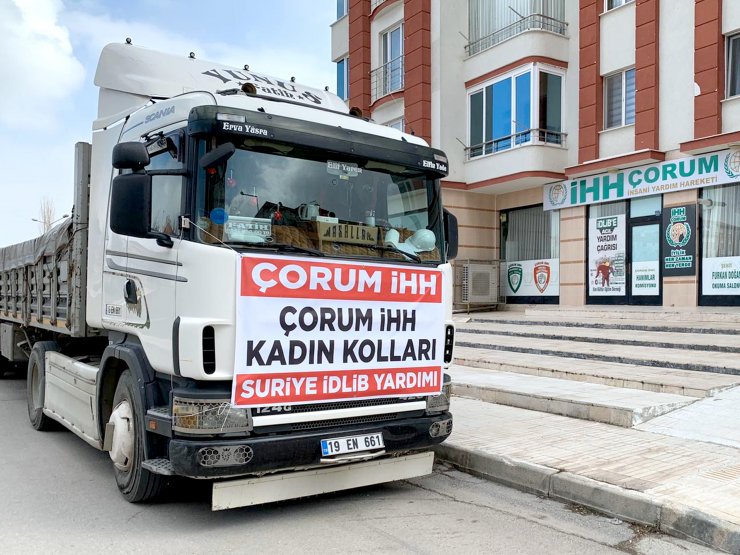 Çorum İHH'nın 17. yardım tırı İdlib için yola çıktı
